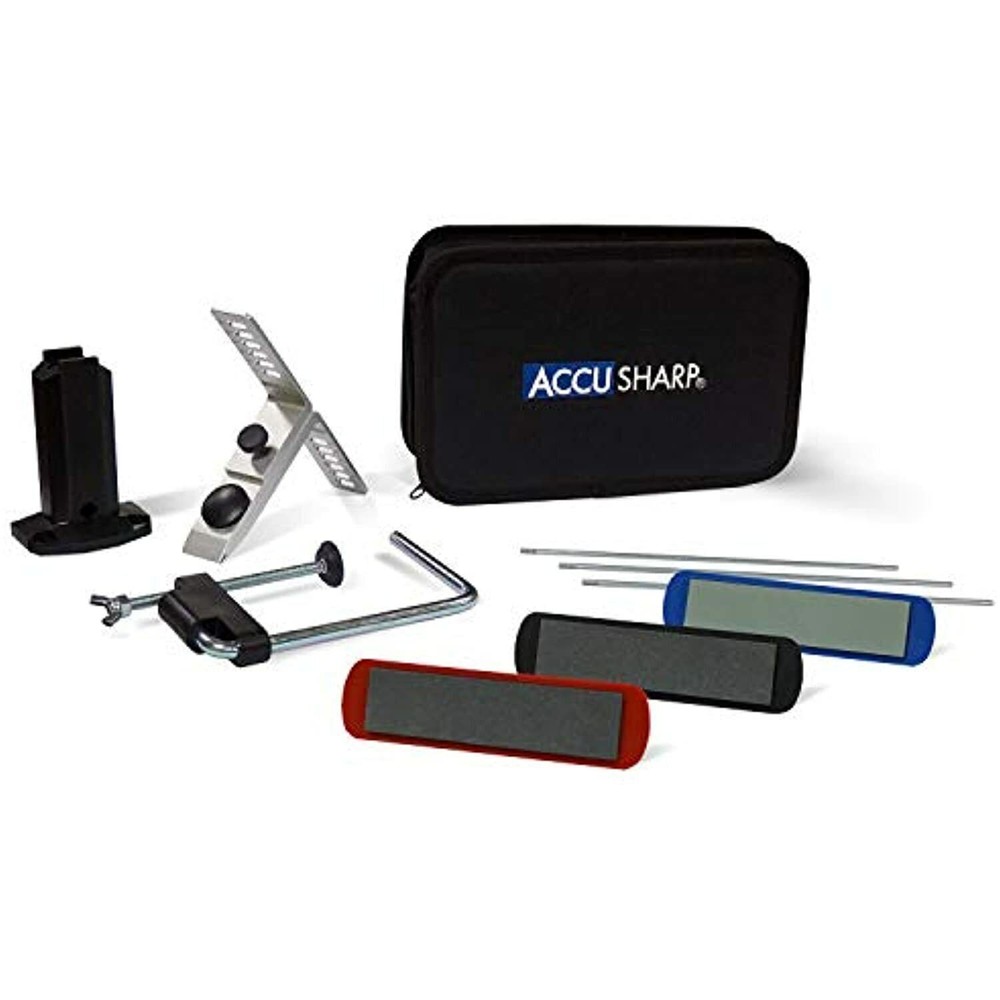 AccuSharp 3 Stone Precision Tool/Blade/Knife Sharpening Kit w/Six Angle Guides
