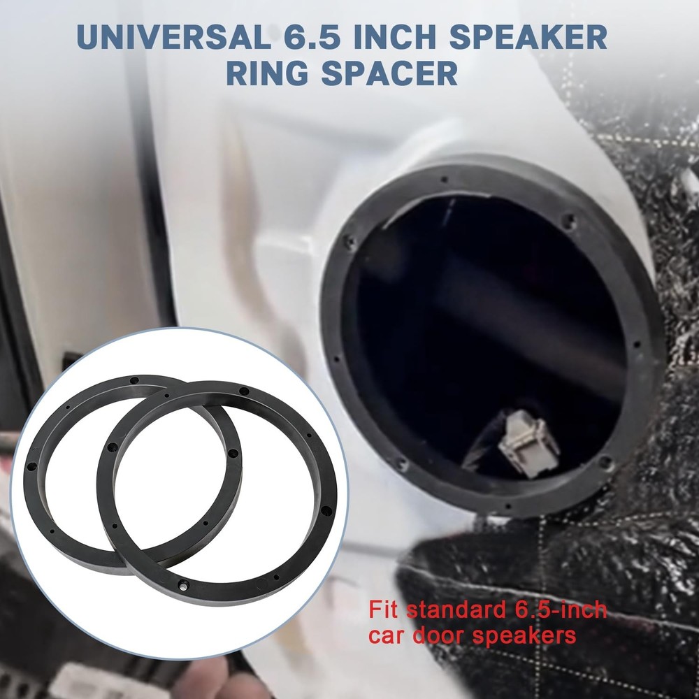 6.5 Speaker Spacer, Solid Plastic Car Door Speaker Ring Mounting Bracket with...