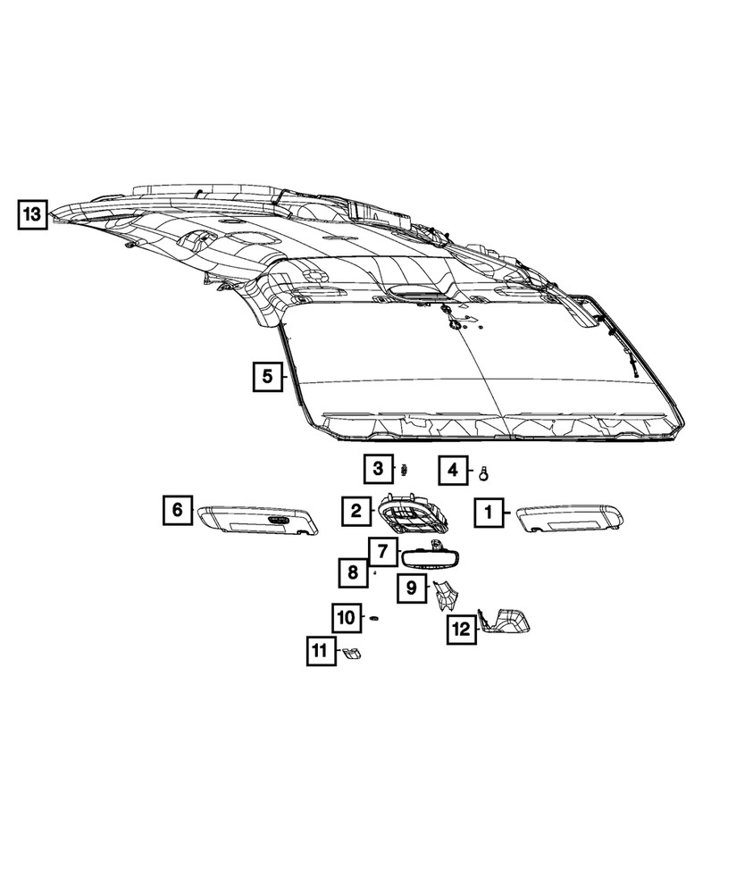Genuine Mopar Mirror Cover 55112861AC