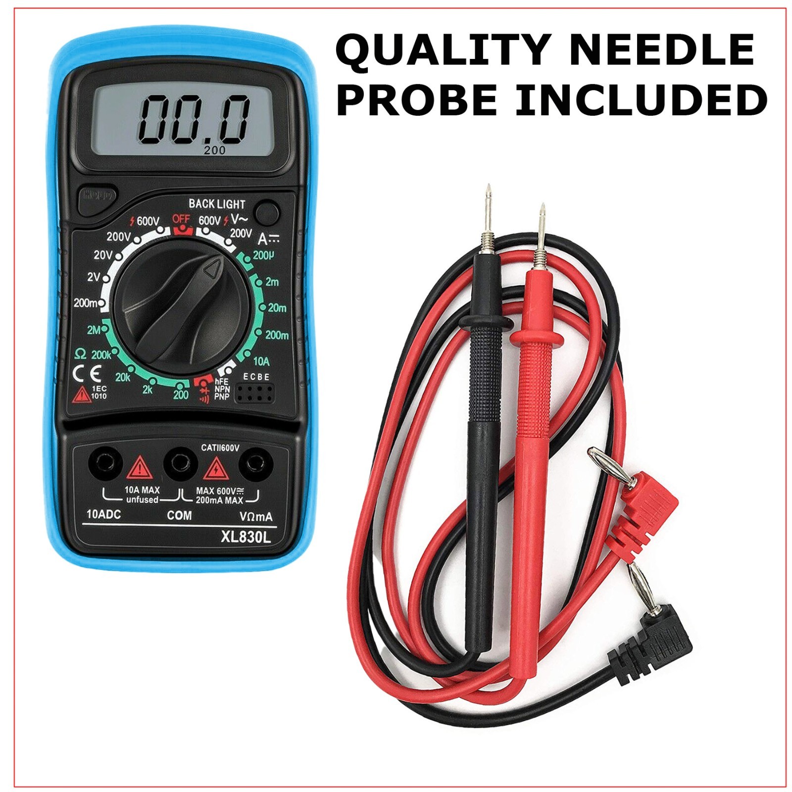 Digital Multimeter AC DC Voltmeter Ammeter Ohmmeter Volt Tester Meter WITH BATs