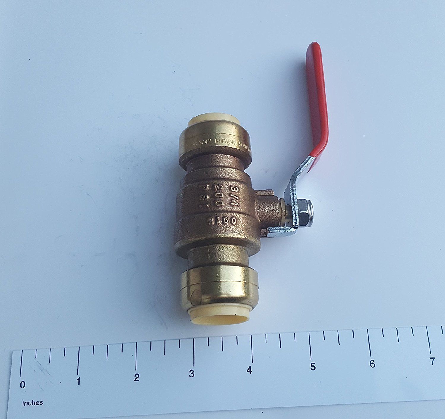 1 PIECE 3/4" SHARKBITE STYLE PUSH FIT BALL VALVE NEW! FULL PORT, LEAD FREE BRASS