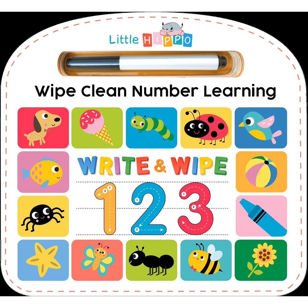 Write & Wipe 123 - Children's Illustrated Novelty Learning Board Book NEW