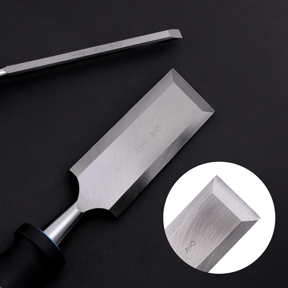 Wood Chisel Set 8 Pcs with Honing Guide Sharpening Stone for Carpenter