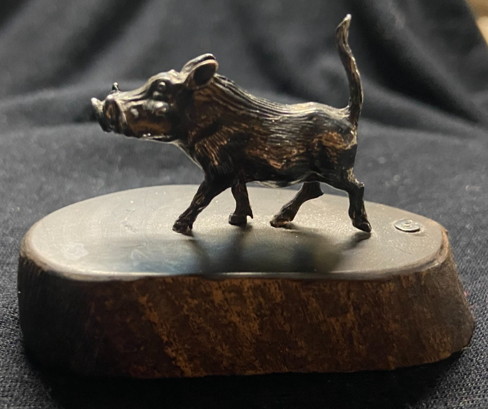 Patrick Mavros Silver Warthog Miniature Figure