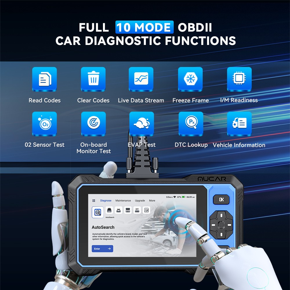 Mucar 632 OBD2 OBDII Scanner Code Reader Car Diagnostic Scan Tool Free Update