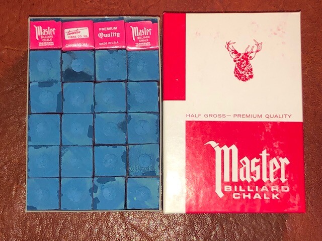 Pre-Flag Master Blue Pool Cue Chalk, 72 Piece pack. Half Gross