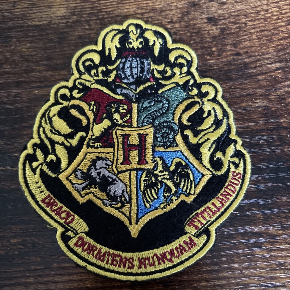 Harry Potter Hogwarts School Crest Logo Large Version Embroidered Patch NEW