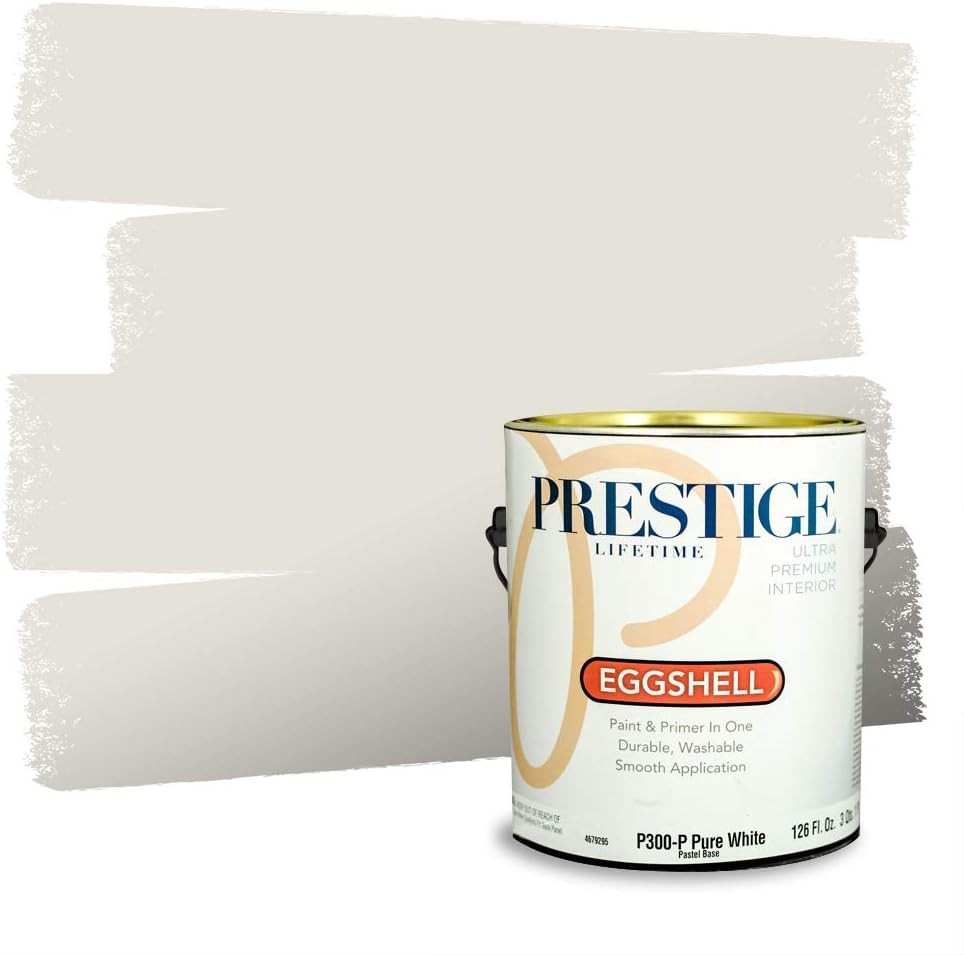 Interior Latex Paint - One-Coat Coverage, Paint & Primer In One, Eggshell, Low