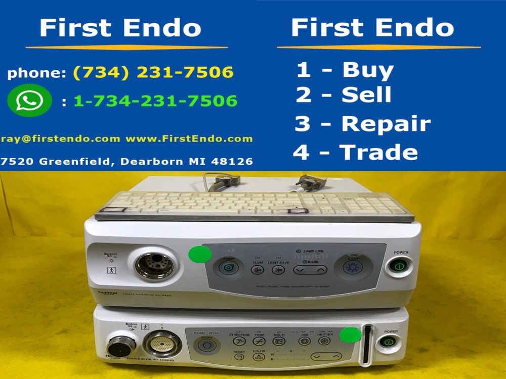 Fujinon System Processor VP-4440 HD & Light Source XL-4450 w/ Keyboard & Cable