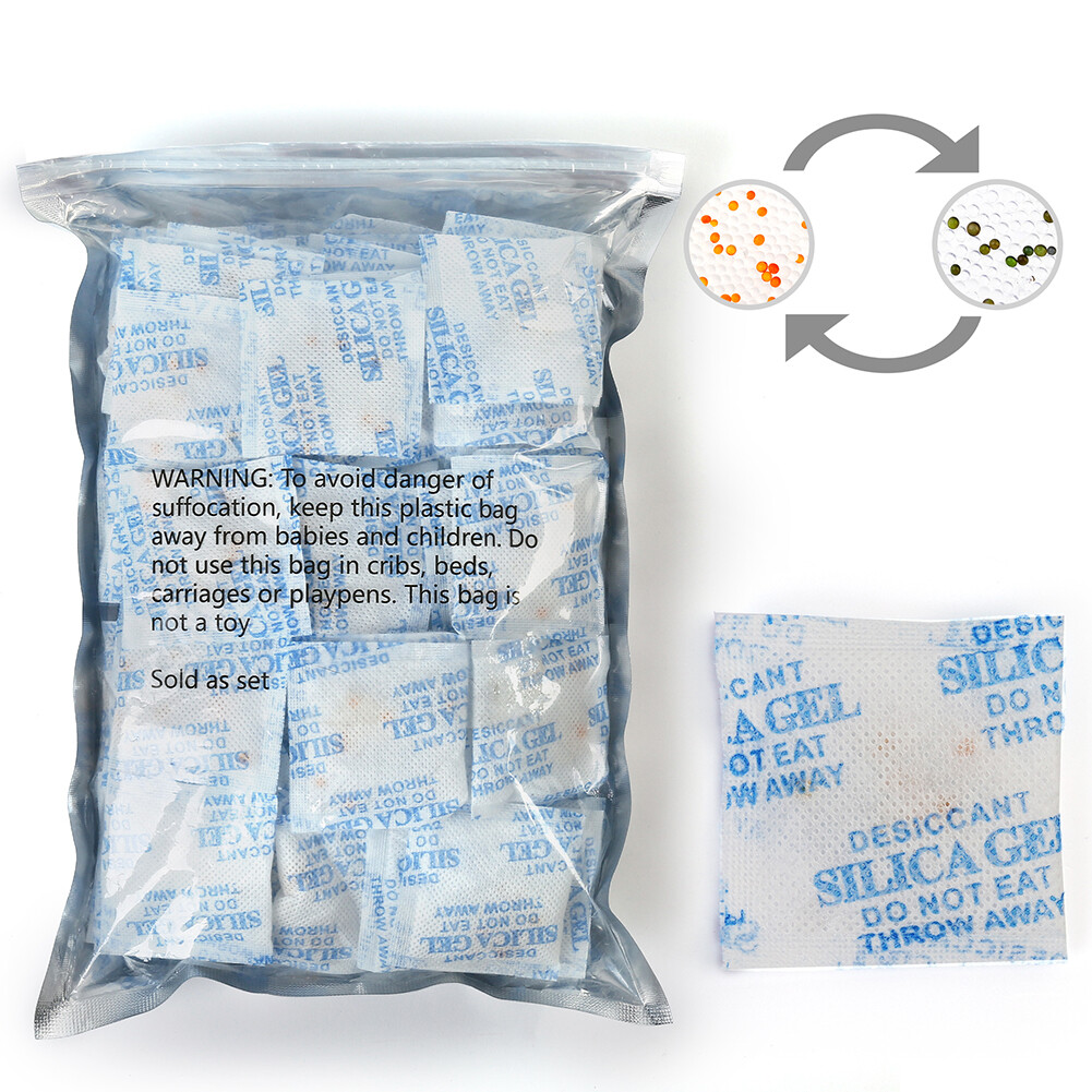 60 Packets 5 g Gram Silica Gel Desiccant Safe Moisture Absorber Drying Bags USA