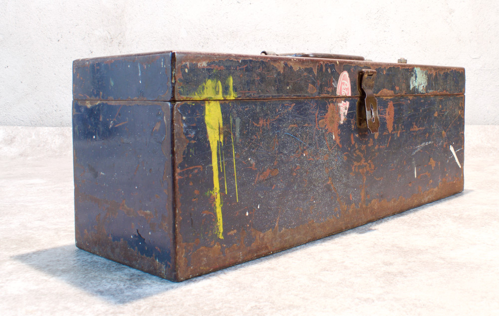Vintage Hand Crafted Custom Metal Tool Box