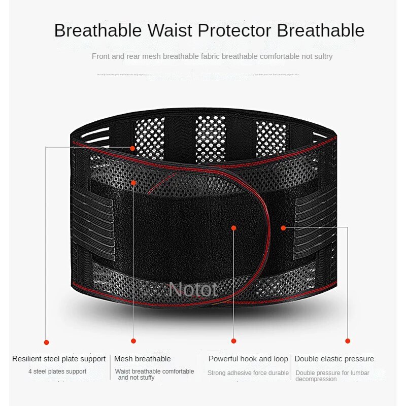 Adjustable Back Support Brace for Lower Back Pain Relief Sciatica Lumbar Belt US