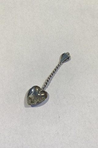 Sterling Silver Heart shaped Salt Spoon
