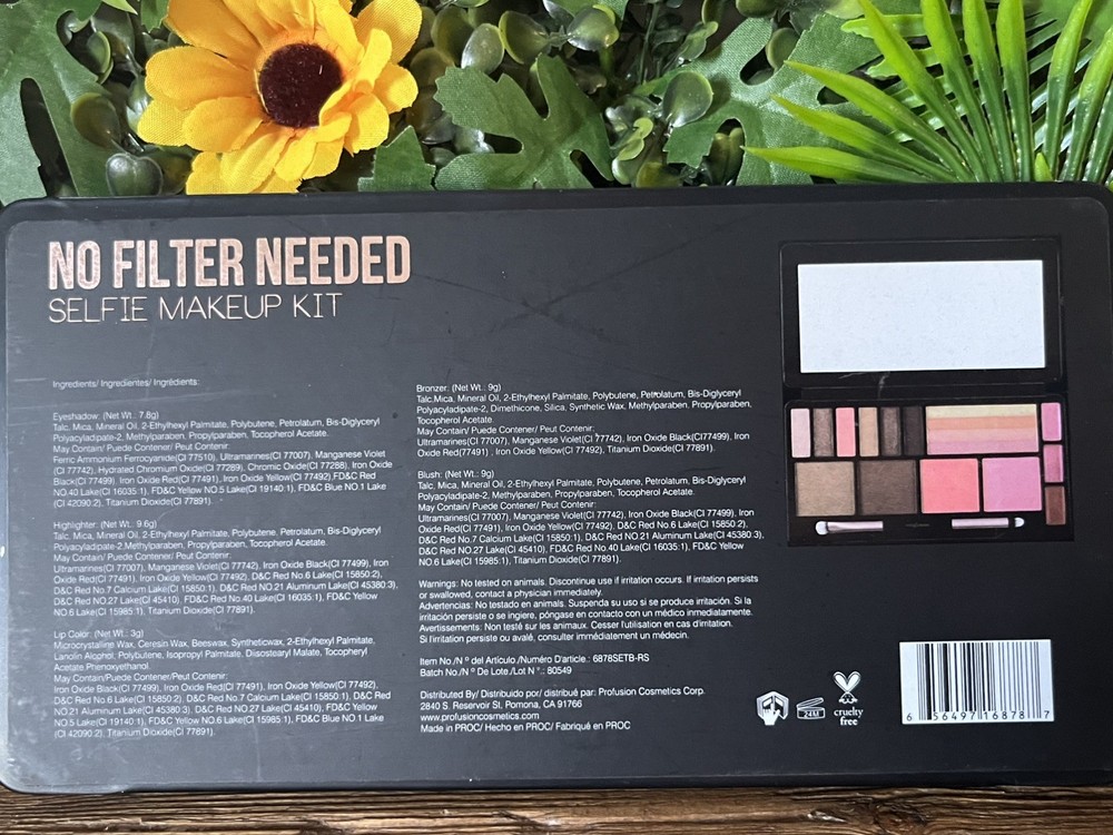 Profusion No Filter Needed Selfie Makeup Kit ~ Black Case ~ New