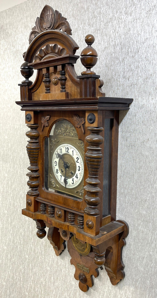 Stunning 1885 Antique Gustav Becker Wall Clock *