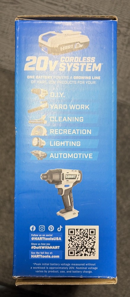 HART 20-Volt Cordless Impact Driver (Tool Only) | Sealed