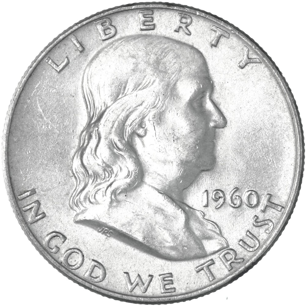 1960 D Franklin Half Dollar About Uncirculated 90% Silver