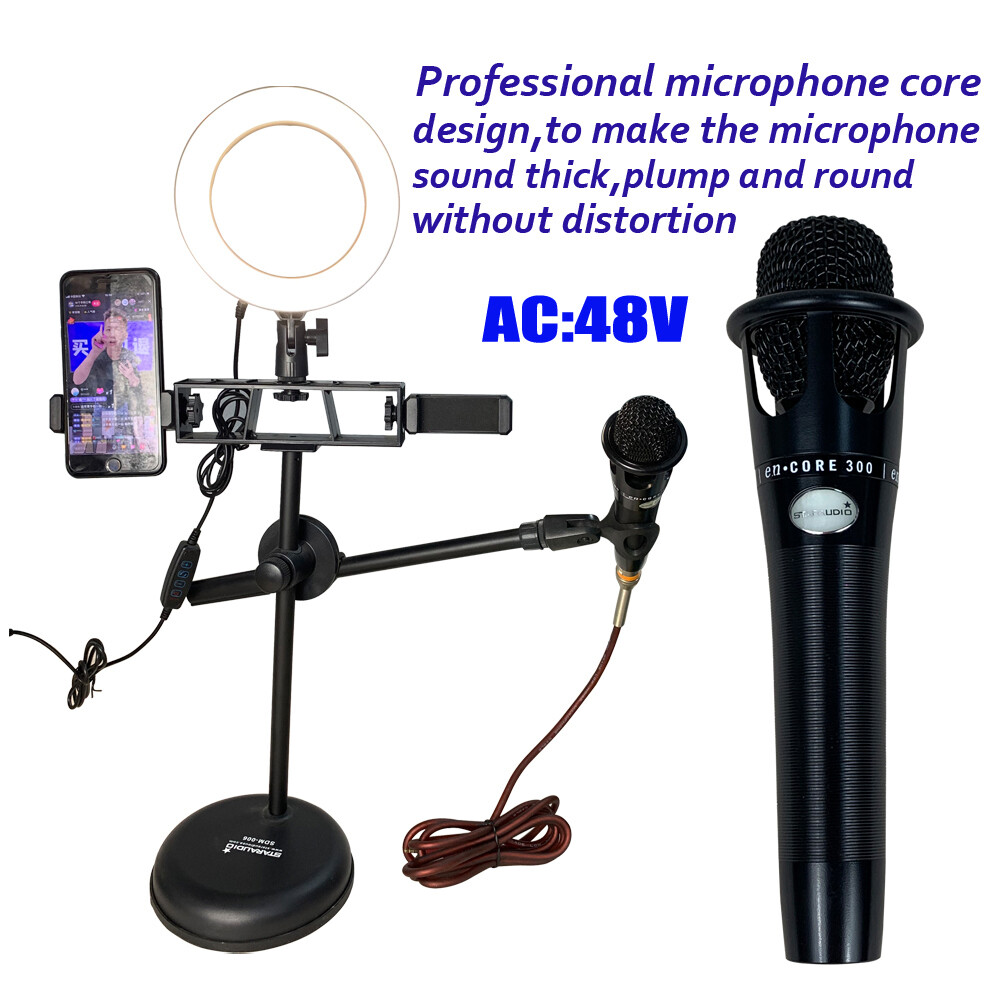 Wired Handheld Microphone Cardioid Elecrect Condense Complete Microphone Live