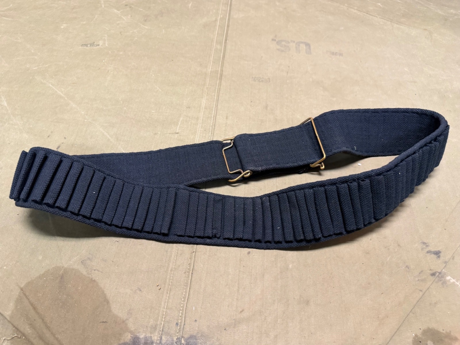ORIGINAL SPANISH AM WAR US ARMY INFANTRY KRAG RIFLE MILLS AMMO BELT-BLUE WEBBING