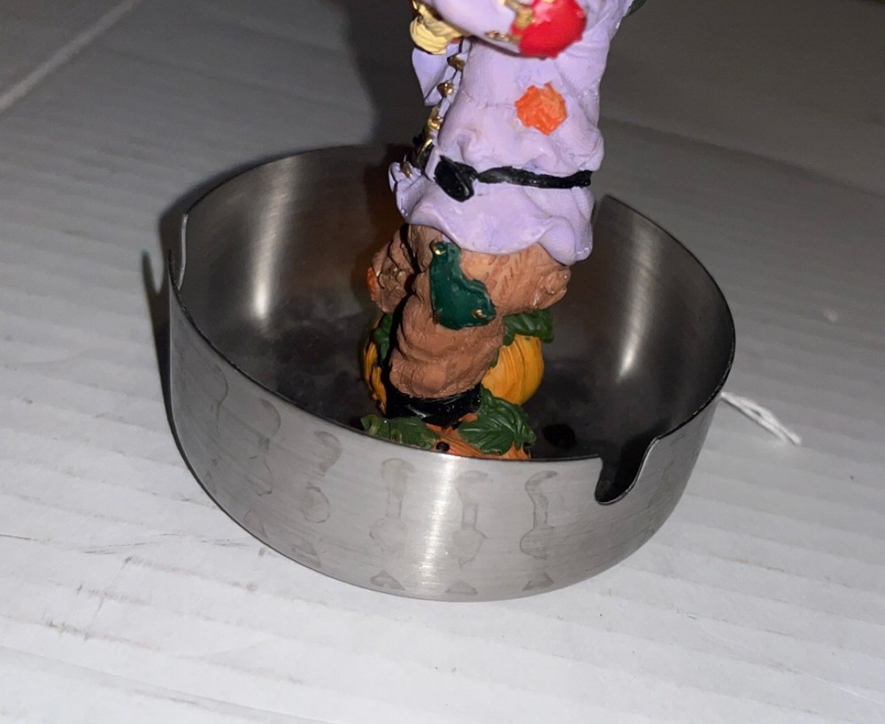 Vtg 90s Jackolantern Bobblehead Ashtray Weird
