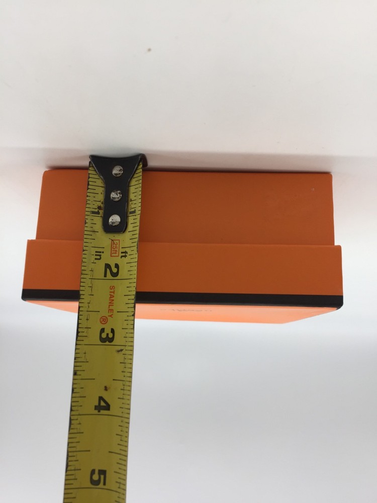 Hermes Empty Gift Box Rectangle Classic Orange Brown Logo 5”x5”