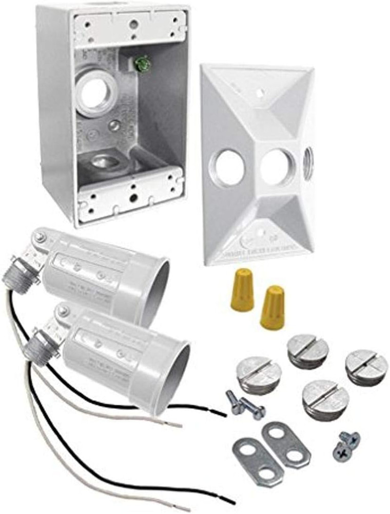 Raco 5818-6 Rectangular Box & Light Kit - White