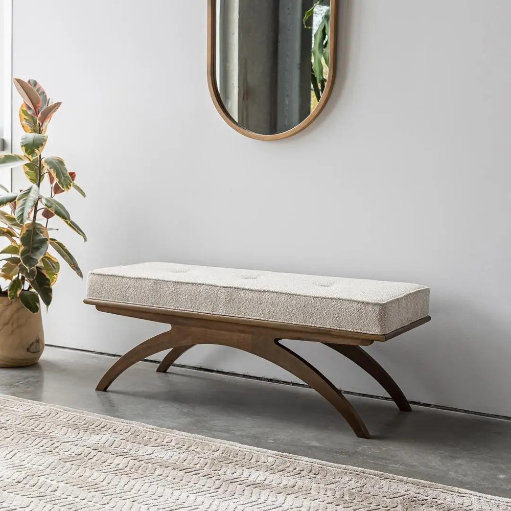 Austin Bench - Buff Performance Fabric Ottoman