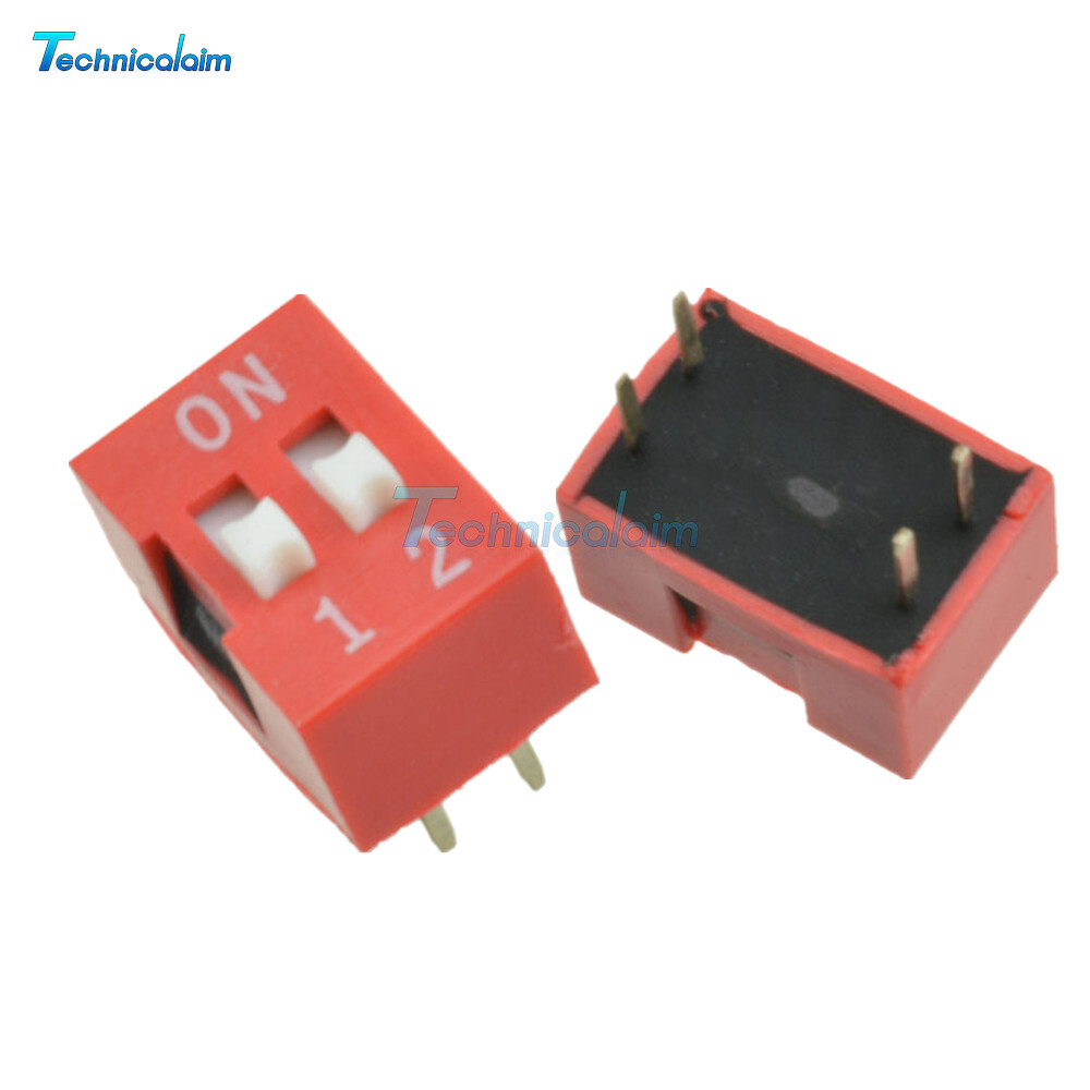 20PCS 2-Position Way Red Pitch DIP Slide Type Switch Module 2.54mm-