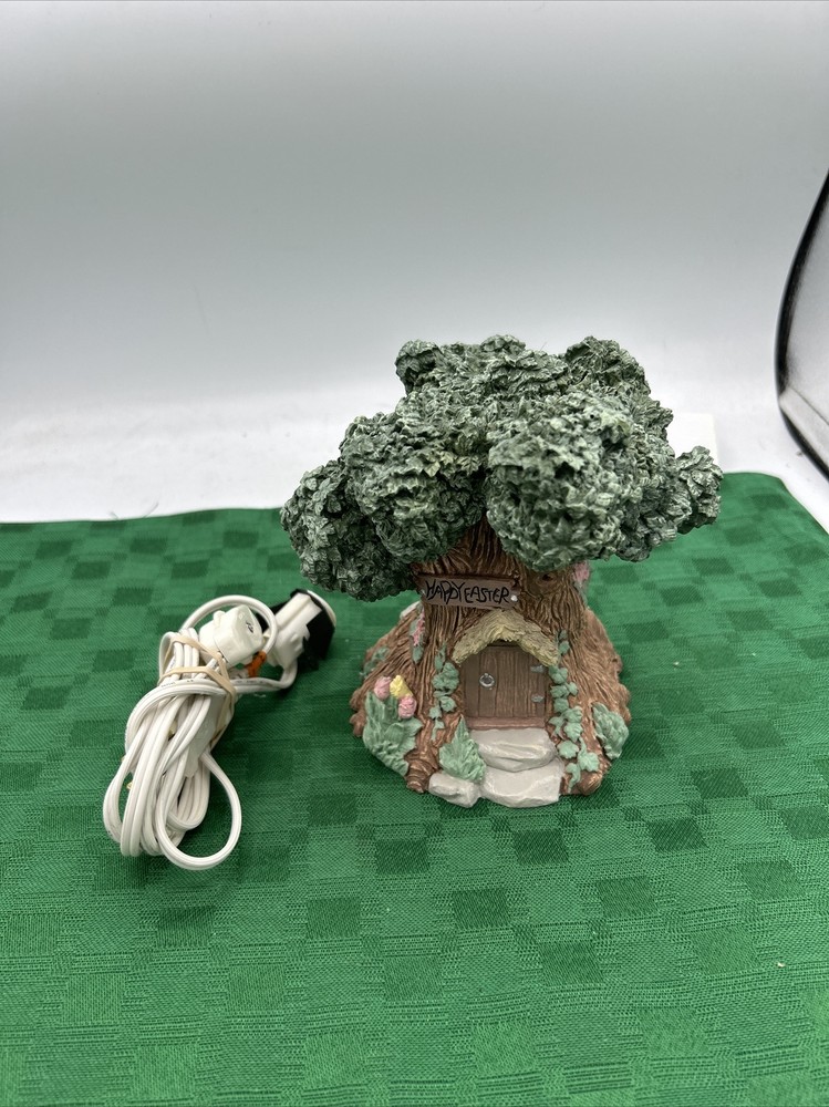 Lighted Tree House "Happy Easter" Collectible Night Light