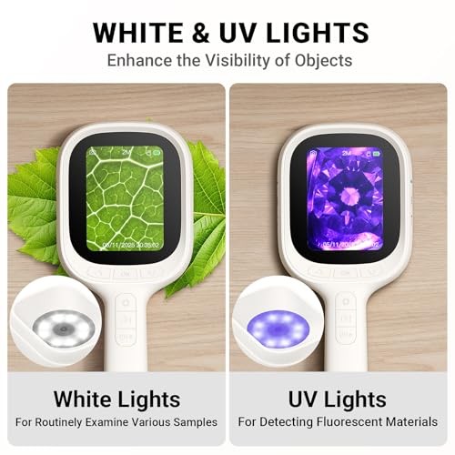 ScopeAround Digital Microscope Autofocus 2.8in Screen 32GB MicroSD Mac Windows