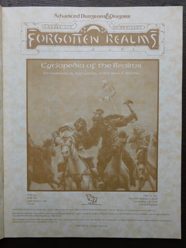 DUNGEON & DRAGONS FORGOTTEN REALMS CYCLOPDEDIA, DM'S SOURCEBOOK & MAPS