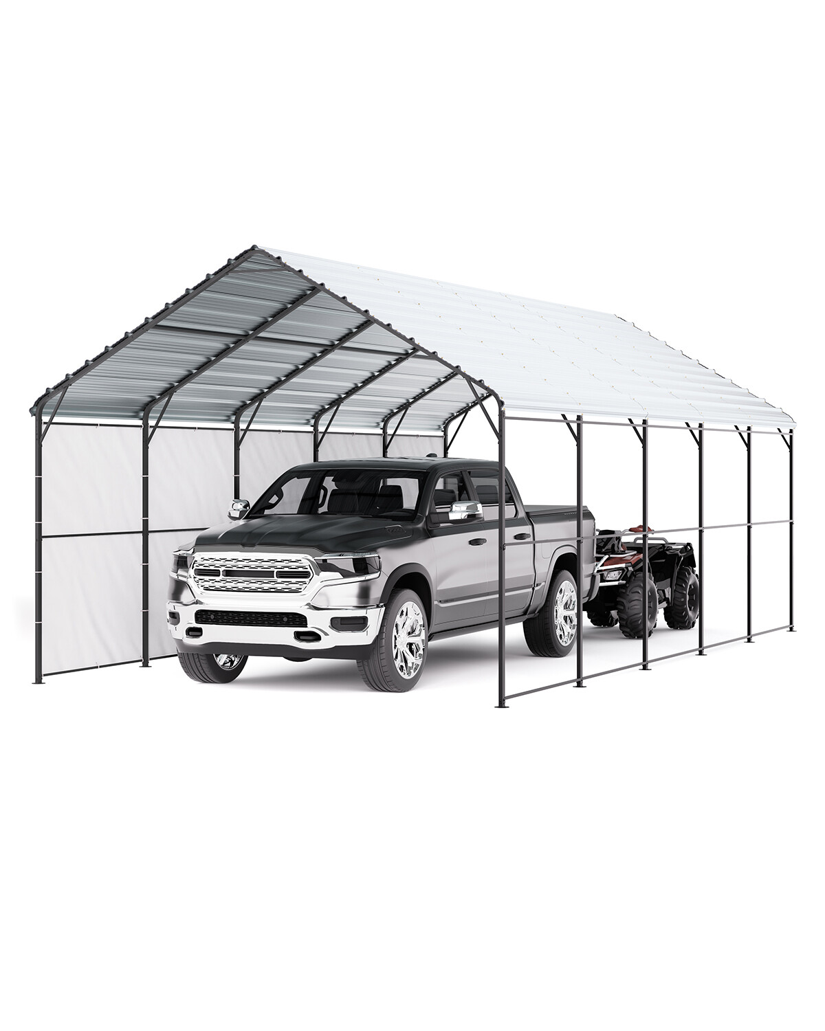 13' x 26' Metal Carport Outdoor Car Shelter Garage for Boats