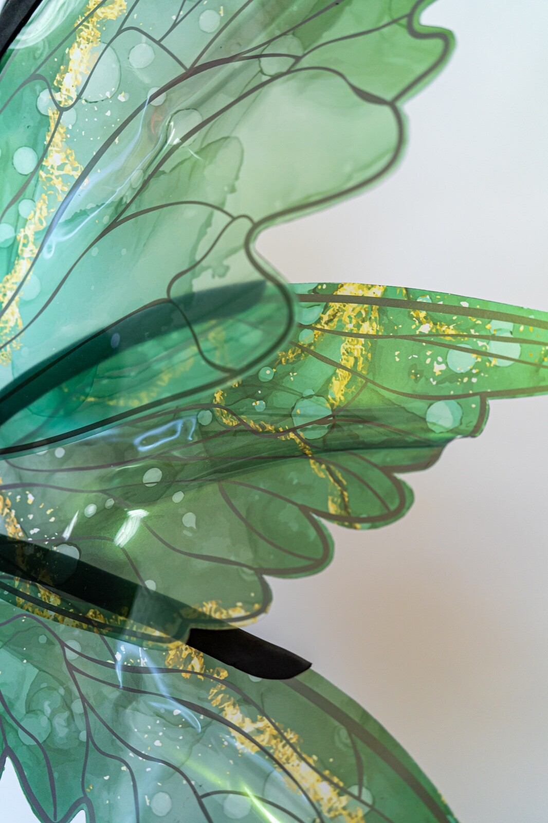 Green Fairy Wings Costume For Adult Butterfly Elf Cosplay Iridescent Halloween