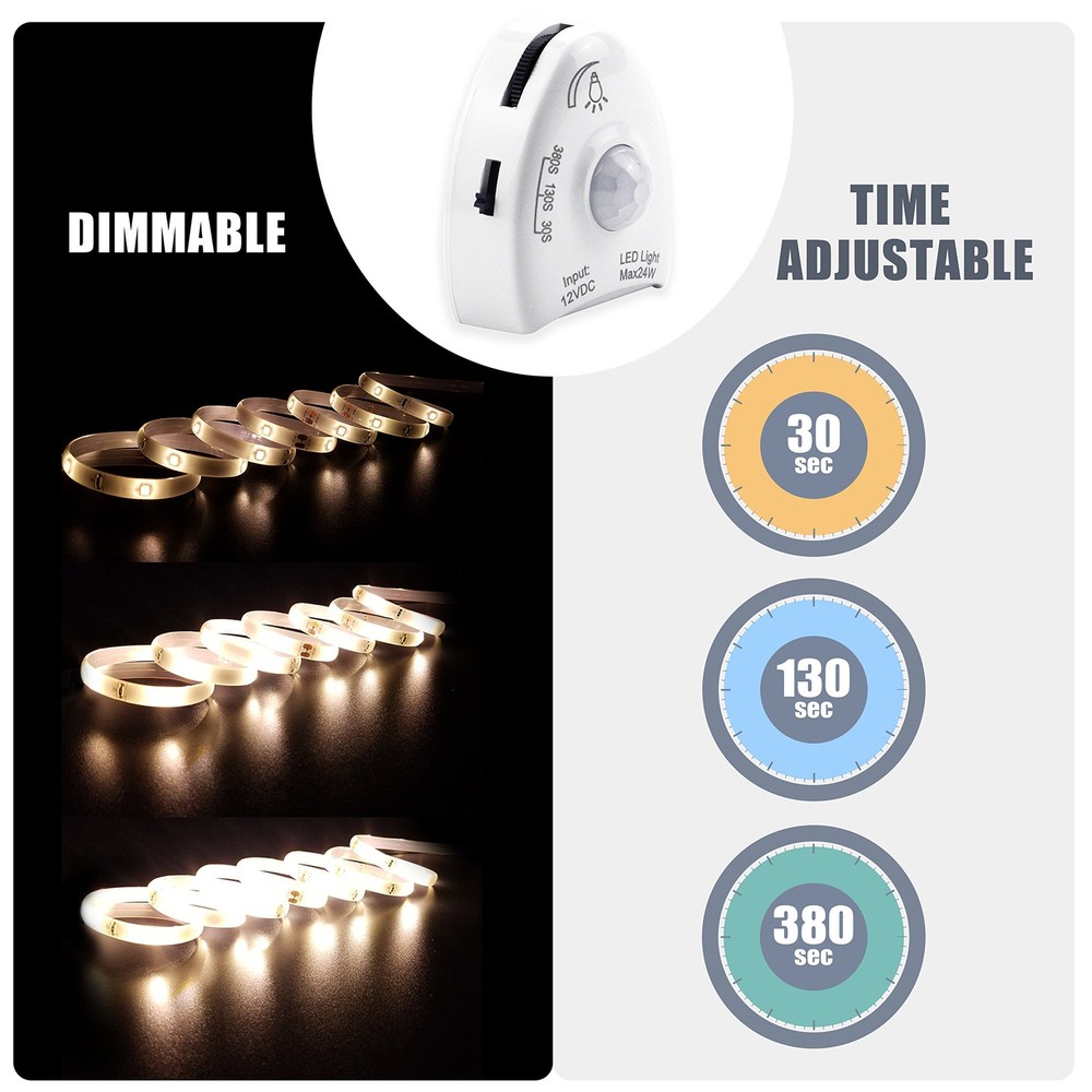 Under Bed Lights Motion Sensor, Motion Activated Bed Lighting,12V Power Adapt...