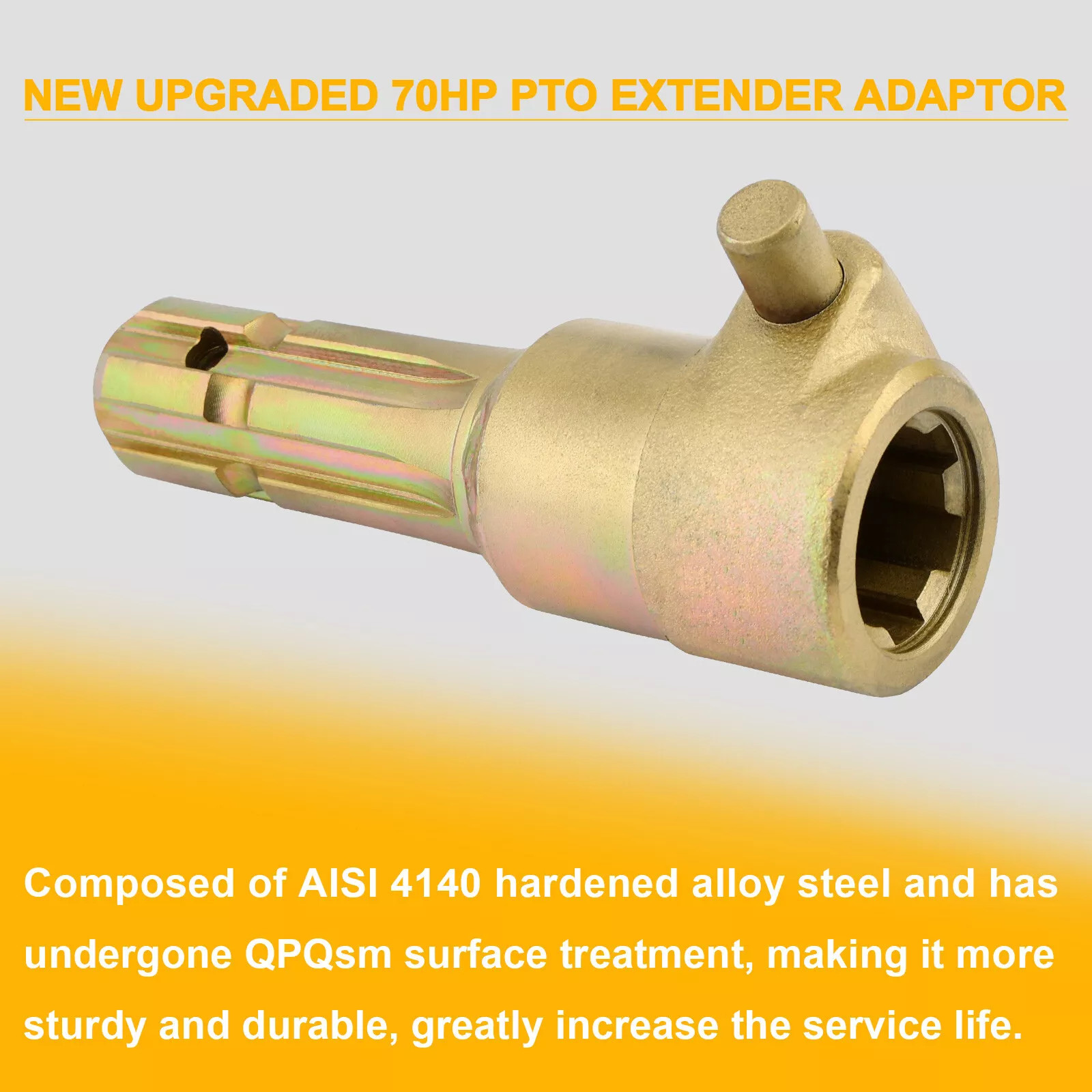 PTO Extender Adapter 1-3/8 in 6 Spline Male/Female for Tractor