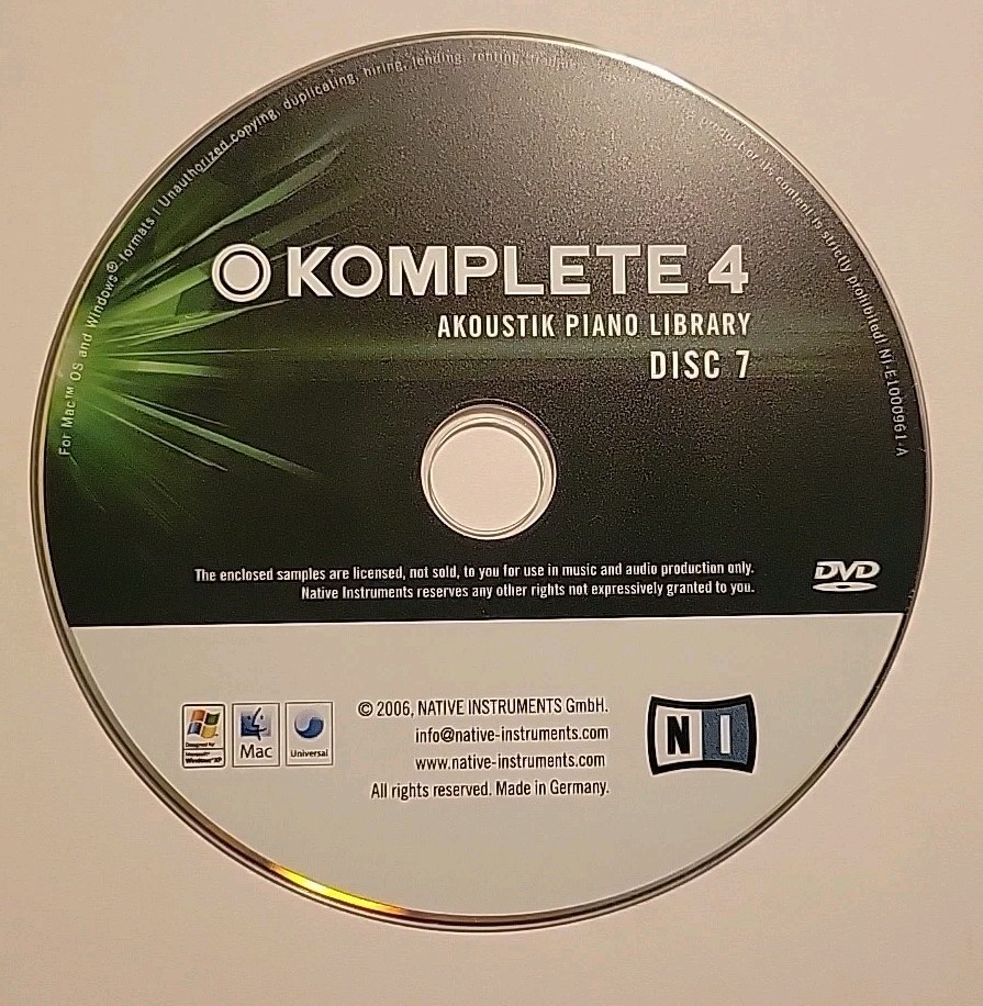 KOMPLETE 4 - Replacement Loose Disc 7 - Tested Works!