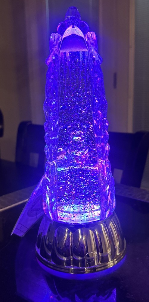 Peacock | Multi Color | Glitter Globe | 11” Tall | Battery Cracker Barrel