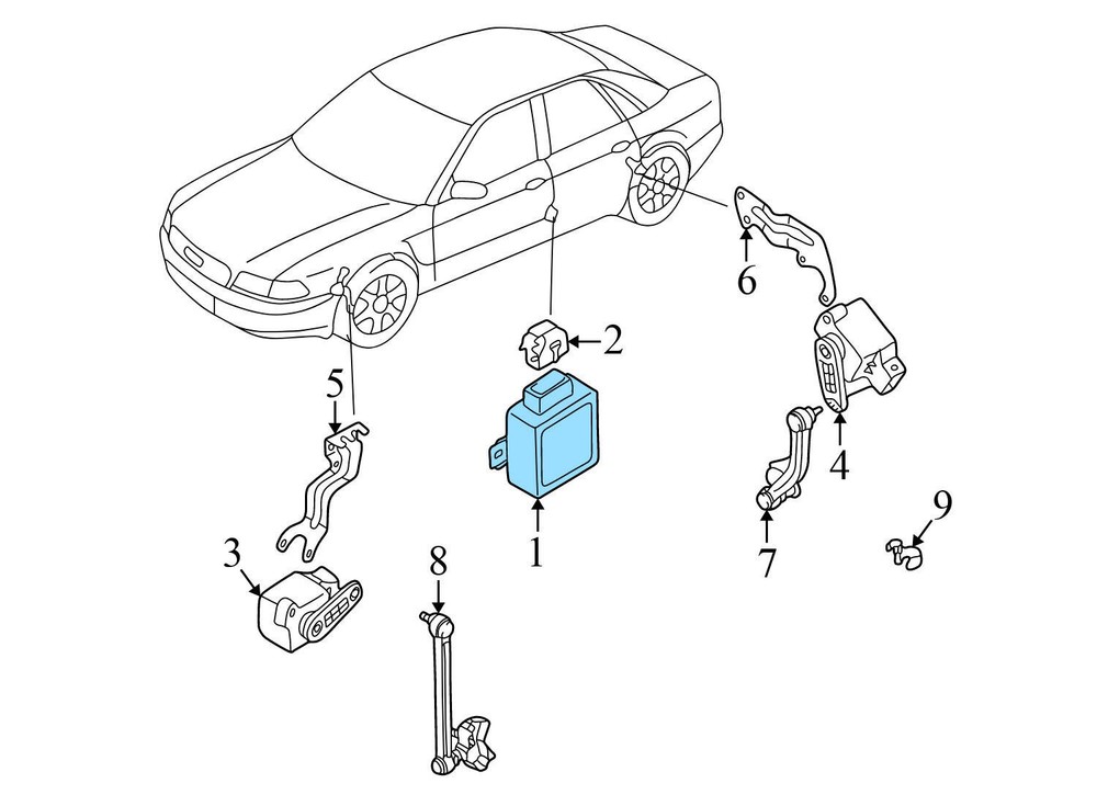 2001-2005 AUDI ALLROAD C5 - Headlight Range Control Module 4Z7907357