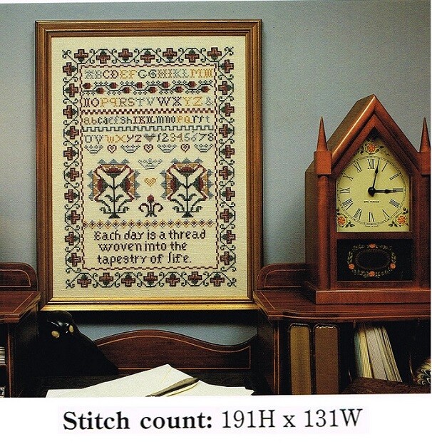 EACH DAY IS A THREAD SAMPLER  CROSS STITCH PATTERN ONLY    -  Y15