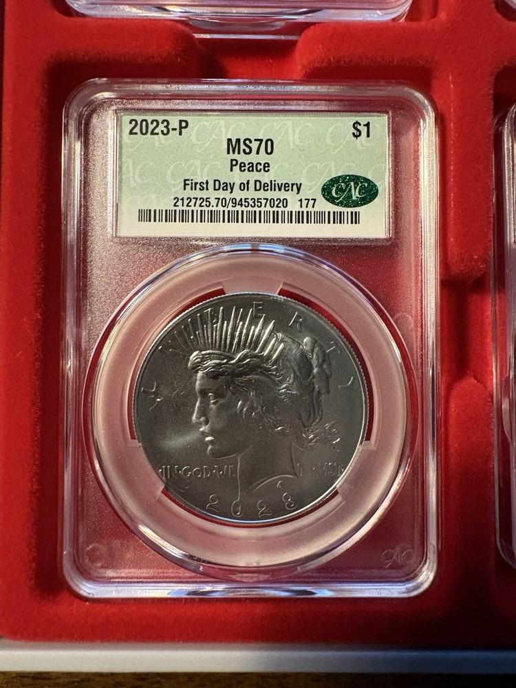 2023 PEACE SILVER DOLLAR CAC MS70 FIRST DELIVERY