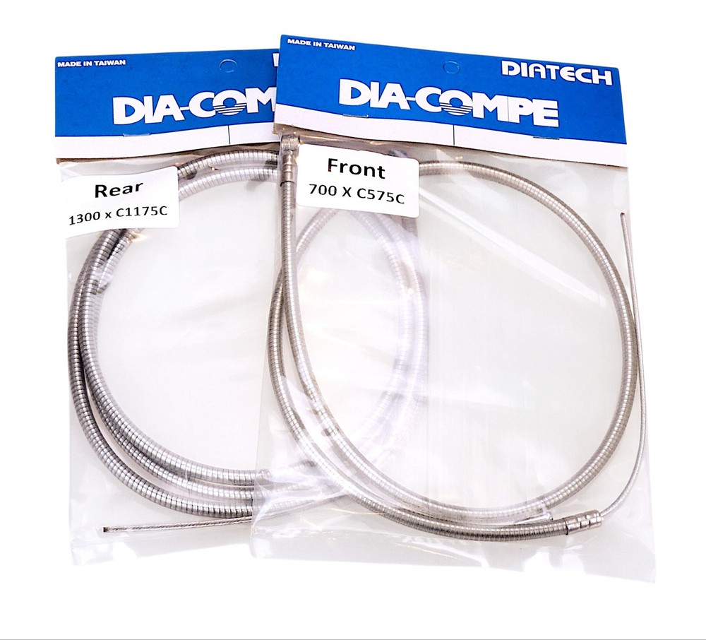 Dia-Compe BMX bicycle brake cable front and rear SET - CLEAR