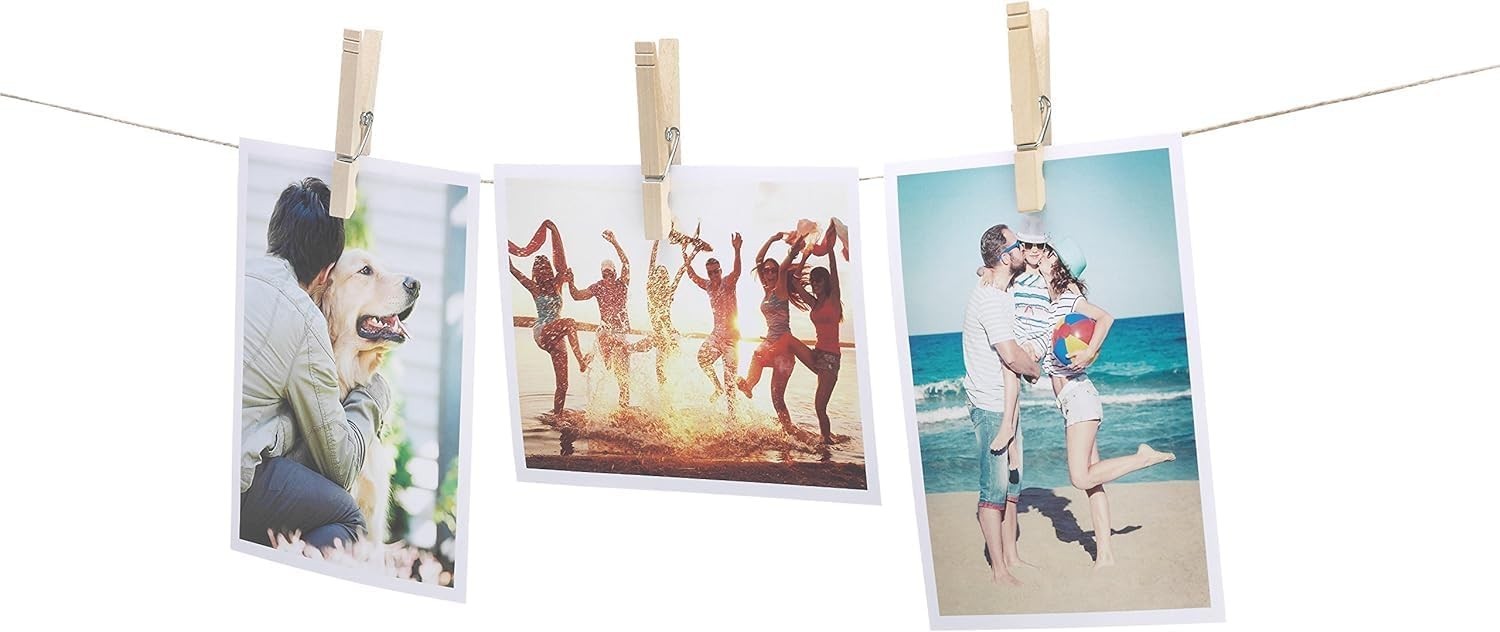 50 Pack Wooden Clothespins Natural Wood Clothes Pins for Hanging and Crafts