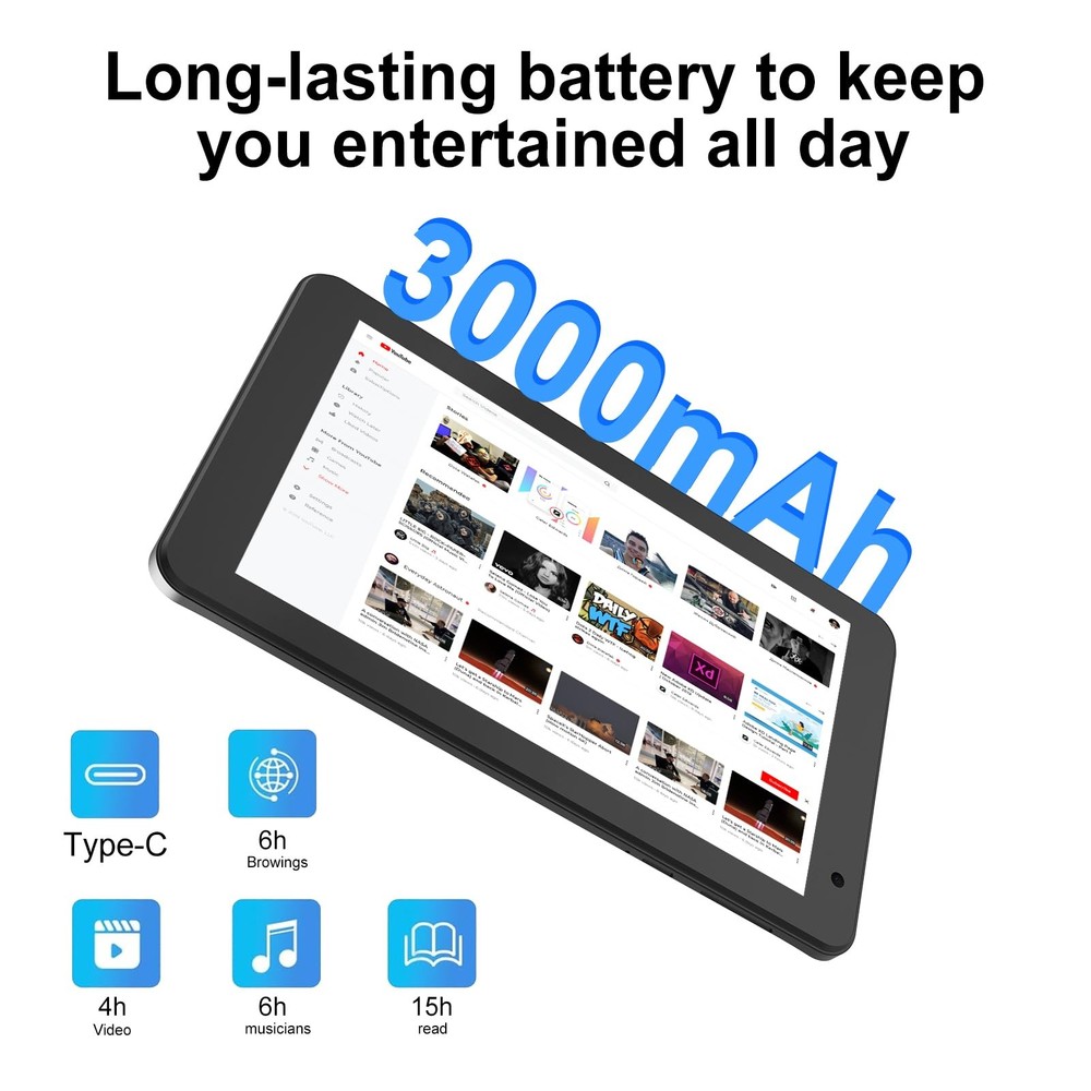 , Android 15 7 inch, 8GB RAM 32GB ROM PC Quad-Core Processor Computer for , I...