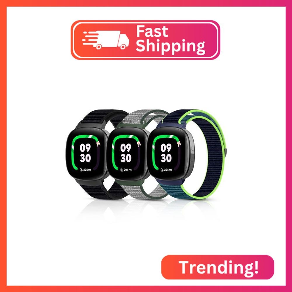 Kids Nylon Bands Compatible with Google Fitbit Ace LTE, Breathable Hook&Loop Str