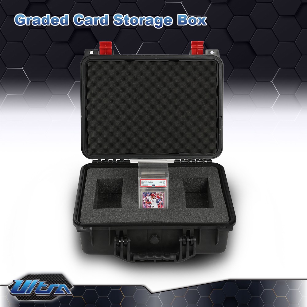 50CT/150CT Weatherproof Graded Card Storage Box Case Slab Holder & Protector New
