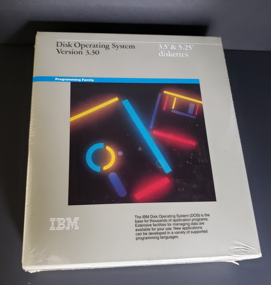 Disk Operating System IBM Sealed DOS Version 3.30 3.5"& 5.25" Diskettes 1987
