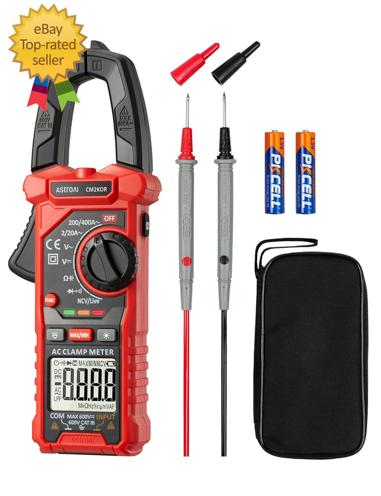 Digital Clamp Meter Multimeter 2000 Counts Amp Voltage Tester Auto-Ranging
