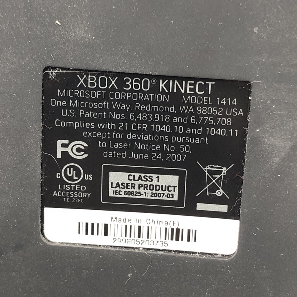 Microsoft Xbox 360 Kinect Sensor Free Fast Shipping. Cleaned And Tested