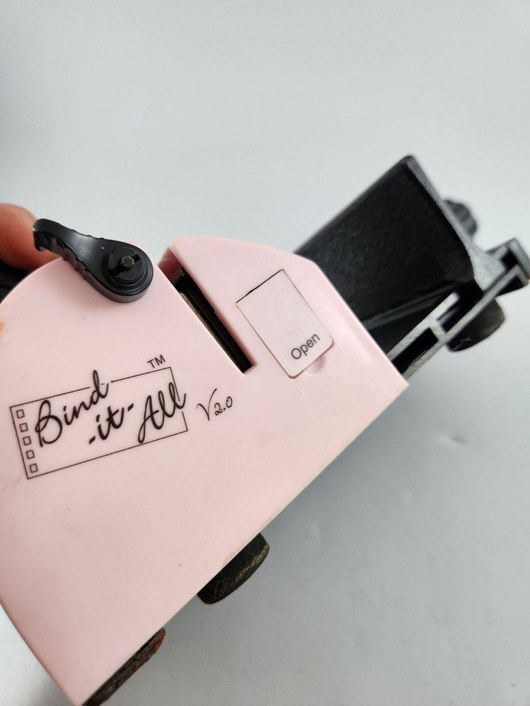Zutter Bind-It-All V2.0 Pink Scrapbooking Binder Punch Bind Machine