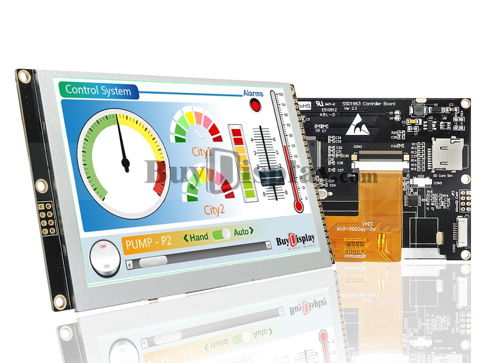IPS 5" SSD1963 TFT Module,Optional Touch Screen Display 800x480 MCU